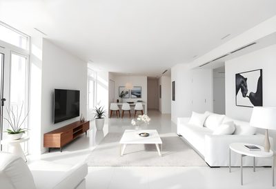 Modern living room interior set