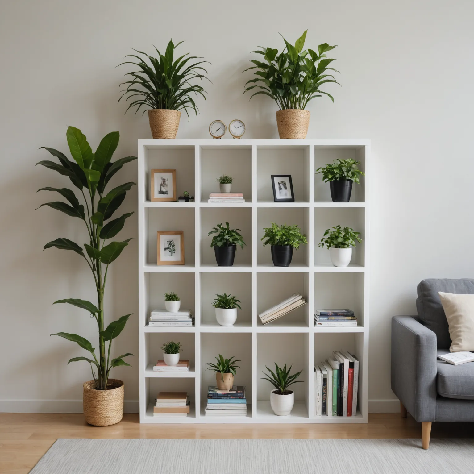 White Four-by-Two Cube Shelving Unit For Sale in Shah Alam